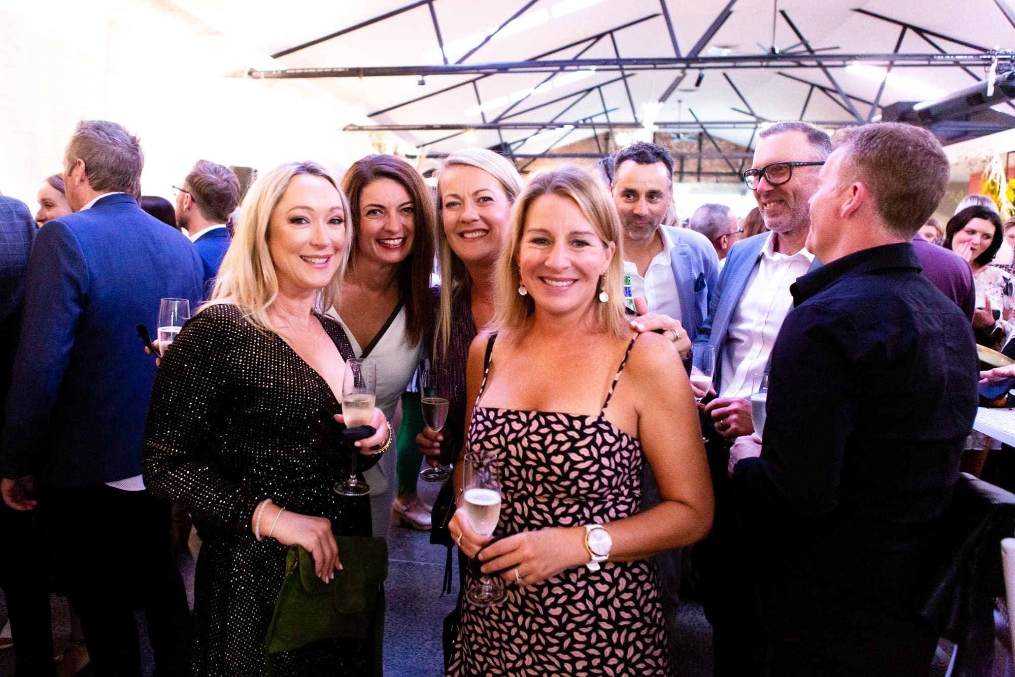 People Gathered at a Corporate Dinner Event