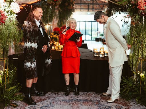 Aarron Baker and Robert at their Marriage